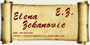 Elena Zekanović vizit kartica